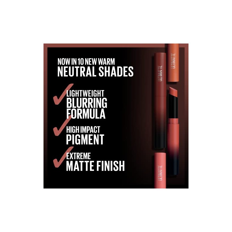 Maybelline New York Color Sensational Ultimatte Neo-Neutrals Slim Lipstick, More