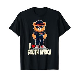 South African Flag Teddy Bear I Love South Africa T-Shirt