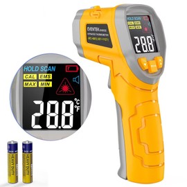 EVENTEK Infrared Thermometer, Temperature Meter -58°F~1112°F (-50°C ~ 600°C) with Adjustable Emissivity, Laser Thermometer, Non-Human for Cooking/Barbecue/Freezer/Industry