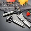 Stainless Steel Vegetable Peeler Set For Kitchen, 3 Piece, Silver,