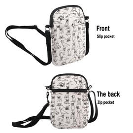 PYOUL Französische Bulldogge Liebhaber Geschenk Französische Bulldogge Design Crossbody Bag Französische Bulldogge Mutter Reisetasche Französische Bulldogge Merch, Französische Bulldogge Cb