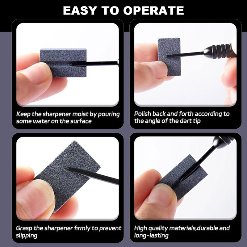 ASIRYVA 4 Pack Dart Sharpener, V-Sharp Darts Sharpener, Sharpening Stone