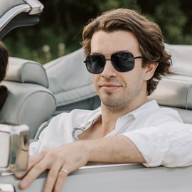 KANASTAL Sunglasses, Men's, Women's, Polarized UV400 Protection, Classic, For Fishing, Driving, Climbing, Driving, A1: Frame: Black + Lens: Black