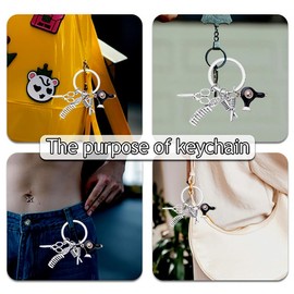 Hair Stylist Gifts for Salon Keychain Accessories for Women Men Hairdresser Birthday Gifts for Barber Hairstylist Appreciation Gifts for Hair Dresser Stylist Gift Bag Charms for Backpacks Handbags