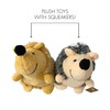 BEARPAW Hedgehog Dog Toy with Squeaker - Plush Toys for