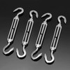 POFET 4pcs M8 Stainless Steel 304 Hook& Hook Turnbuckle Wire