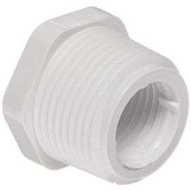 Spears 439 Series PVC Pipe Fitting, Bushing, Schedule 40, 1-1/2" NPT Male x 1-1/4" NPT Female