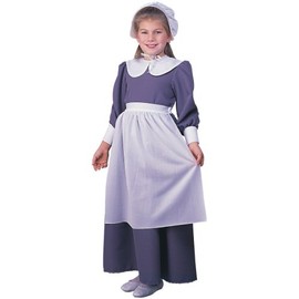Pilgrim Girl Kids Costume - Large