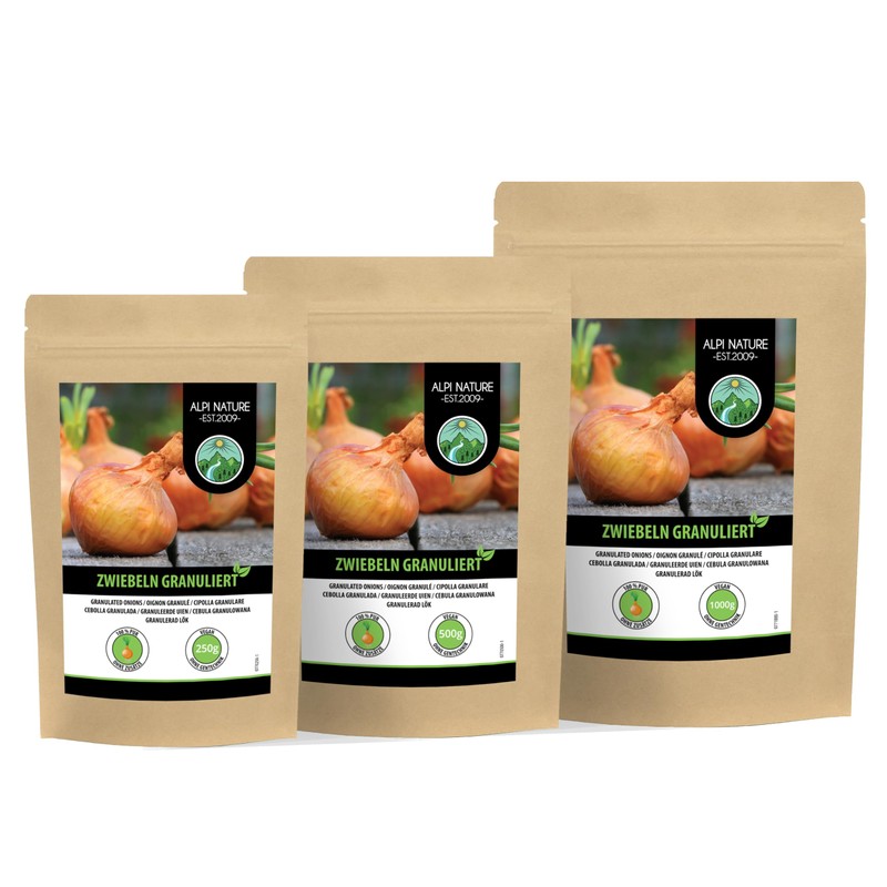 Granulated Onions (250g, 8.8 oz), Onion granules, Ground Onions, 100%