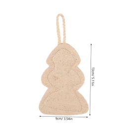 TOVINANNA Natural Compressed Loofah Sponge Tree Shape Bath Shower Scrubber Double Sided Exfoliating Body Scrubber with Brush and Loofah Sides for Gentle Cleansing and Dead Skin Removal