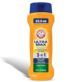 Arm & Hammer Essentials Mens Body Wash - Ultra Max 3-in-1 Fresh Scent 22.5oz - Mens Shampoo Conditioner Body Wash