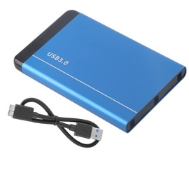ANGGREK 8Tb Externo Duro, Caja de Disco Duro Móvil Usb3.0 Portátil 2.5in Ssd/HDD Sata Caja de Aleación de Aluminio 8Tb (Azul)