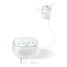 Momcozy BreezyClear Pro™ Nasal Aspirator for Baby, Hospital-Grade 75 kPa Nose Sucker with 9 Adjustable Suction Levels, Electric Nose Cleaner for Toddler, Light & Music Soothing