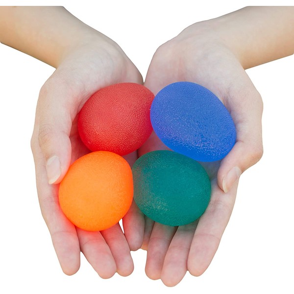 RMS 4-Pack Hand Exercise Balls - Physical & Occupational Therapy