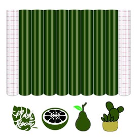 Tintnut Green Permanent Vinyl - 8 Sheets 12"x10"Hunter Green Adhesive Vinyl Sheets Self Sticker Water Proofing Vinyl Compatible with Cricut Or Silhouette