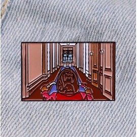 Danny Twins Grady Sisters Come Play With Us The Shining Horror Movie 1.2" Enamel Pin Badge, 1.2 Inches, Enamel, enamel