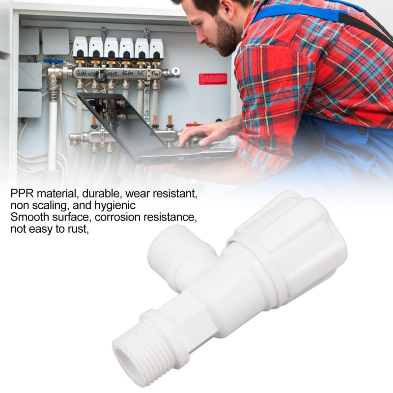 2 Pieces Plastic 3 Way Diverter Valve, G1/2 Male Thread