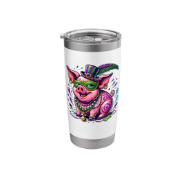 Mardi Gras Pig Stainless Steel Insulated Tumbler