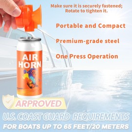2 Pack 1.4oz Boat Air Horn for Safety, Loud Marine Air Horns Can, Mini Small Blow Fog Bear Horn, Emergency Use for Sporting Events, Boat, Animal Alarm (Blue)
