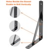 LuckIn 12-Pack Heavy Duty Shelf Bracket, 10 Inch Wall Shelf