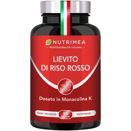 Lievito di Riso Rosso | Ricco di Coenzima Q10 | Con 2,8 mg di Monacolina K | 90 Capsule