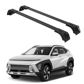 ERKUL Roof Rack Cross Bars for Hyundai Kona & Kona Electric 2024-2025| Anti-Theft Lock Aluminum Crossbars for Rooftop, Cargo Carrier, Luggage, Kayak, Canoe, Bike | Black