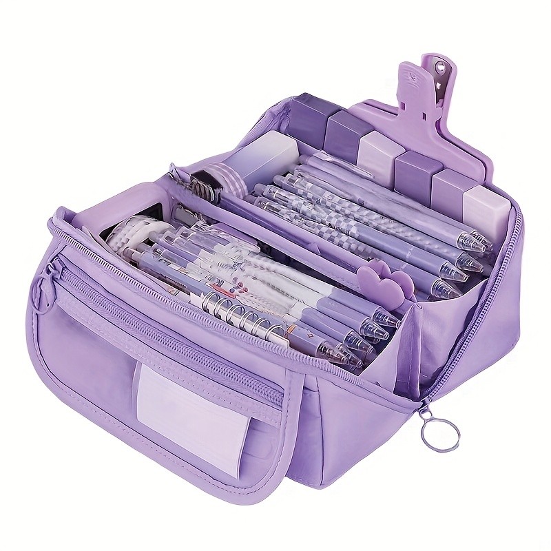 Large Capacity Pencil Case for Students – Multi-Compartment Stationery Organizer
