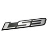ERPART LS3 Embossed Silver on Black Real Aluminum Auto Emblem