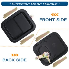 APPERFiT Exterior Door Handles w/Keepers Compatible with Jeep Wrangler YJ TJ with Full Doors Replaces 55176382AE 55176383AE