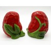 Ceramic Salt & Pepper Shakers - Strawberry Shaped Salt &
