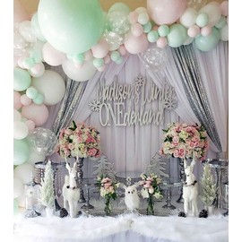 Wedding Backdrop Curtains 2 Panel 5ft x 10ft Grey Polyester Backdrop Drapes for Birthday Party Decoration Ceremony Prom Stage Backdrop Curtain