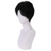 BERON Black Short Straight Wig Natural Looking Middle Part Wig