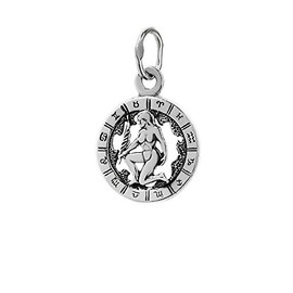 NKlaus 925 Sterling Silver Horoscope Zodiac Zodiac Pendant, Sterling Silver, No Gemstone