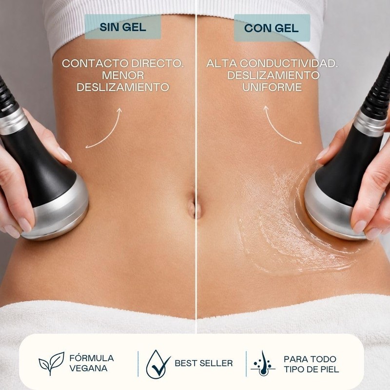 VALQUER Gel Conductor para Ultrasonido y Radiofrecuencia, 1 L