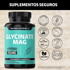 Beyond Vitamins Chelated Magnesium Glycinate with Piperine, High Absorption Sleep & Muscle, 60 Veggie Capsules