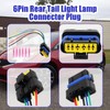 6Pin Rear Tail Light Lamp Connector Plug Fit for Can