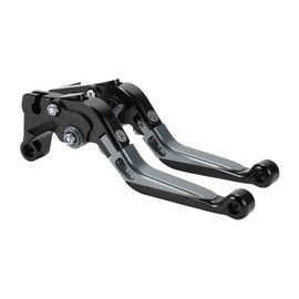 A ABSOPRO Short Long Brake Clutch Levers for Yamaha MT-07 14-22 6 Position Adjustable Motorcycle Handlebar Brake Lever Aluminum Alloy Black Head Titanium Handle