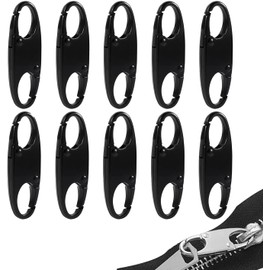 10 Pcs Clips de Mosquetón, Mini Mosqueton Llavero, Mosquetón Mini Doble, Hebilla de Cremallera de Repuesto Antirrobo,Mosquetón,S Llavero de Resorte Doble,para Viajes de Camping,Mochilas