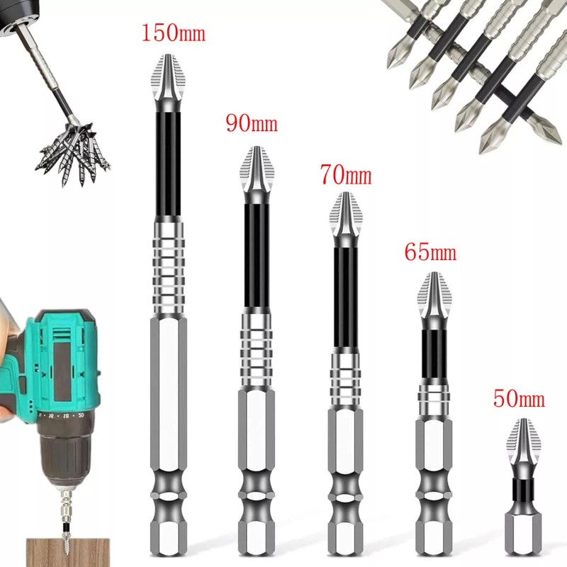 Unbranded 2SET High-Magnetic Screwdriver Drill Bit,Strong Magnetic Durability Drill Bit