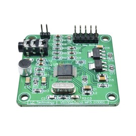Hailege VS1053 MP3 Audio Player Module Audio Decoder Board Onboard Recording Microphone SPI Interface OGG Output Port Line-In 12.288 MHz