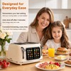 Mecity Toaster 4 Slice, Touch Screen Wide Slot Retro Toaster