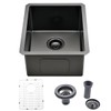 15inch Undermount Bar Sink Black -VOKIM 15 x18 Small Kitchen
