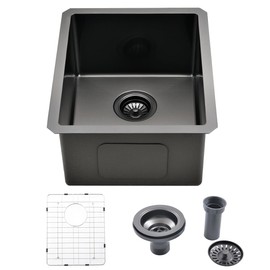 15inch Undermount Bar Sink Black -VOKIM 15 x18 Small Kitchen Sink