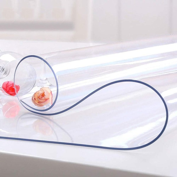 NECAUX Custom Multi-Size 1.5mm Thick Clear PVC Table Cover Protector