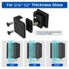 Muzata 8Pack Adjustable Glass Clamp for Thickness 5/16"-1/2"(8mm-12mm) Black Square