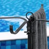 Sinyzope Pool Outdoor Towel Rack, Metal Heavy Duty Never Tilt