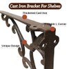 Z metnal Cast Iron Victorian Scroll Shelf Brackets, 10 Inch