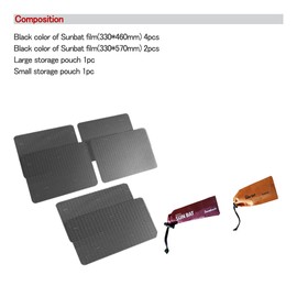 Sun Bat - Parasol para ventana estático (6 unidades), el único parasol certificado para ventana de coche para bebé probado para bloquear el 98.80% Visible contra rayos UV para asiento de coche