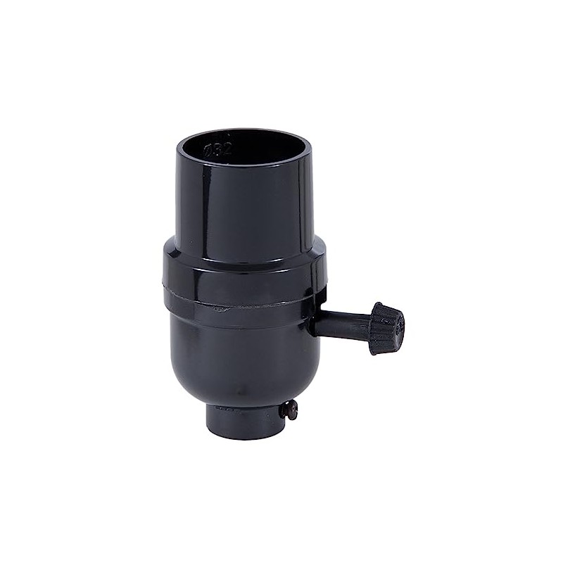 B&P Lamp® E26 Medium Base Phenolic Turn-Knob 3-Way Socket