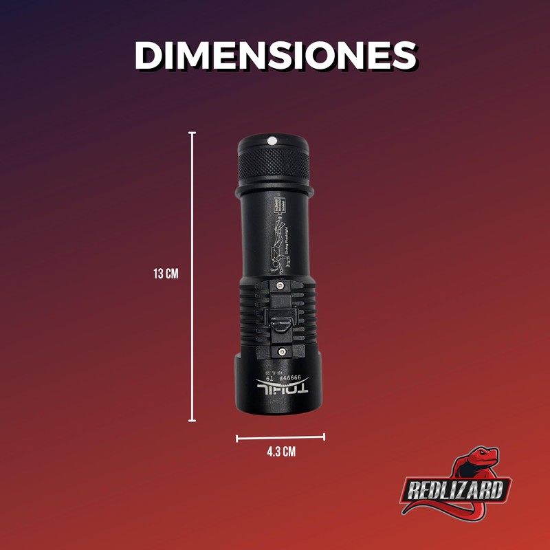 Linterna Sumergible, Lampara de Buceo, Linterna de Buzo, Interruptor Magnetico